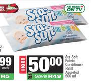 Sta Soft Fabric Conditioner Refill Assorted-For 2 x 500ml
