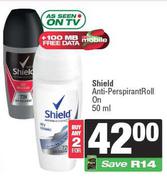 Shield Anti Perspirant Roll On-For 2 x 50ml