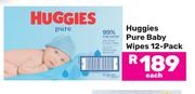Huggies Pure Baby Wipes 12 Pack-Each