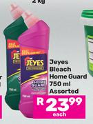 Jeyes Bleach Home Guard Assorted-750ml Each