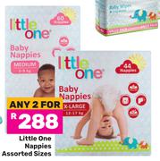 Little One Nappies (Assorted Sizes)-For Any 2
