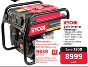 Ryobi 3kVA Inverter Generator RG 3000-On Home Internet 10MB/s FUP 200GB