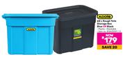 Addis 68L Rough Tote Storage Box Blue Or Black-Each