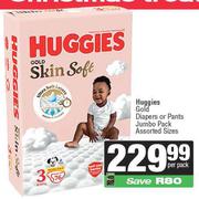 Huggies Gold Diapers Or Pants Jumbo Pack Assorted Sizes-Per Pack