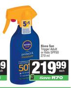 Nivea Sun Trigger Adult Or Kids SPF50-270ml