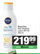 Nivea Sun Kids Sensitive Lotion SPF50-200ml