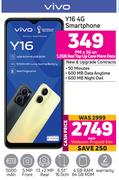 Vivo Y16 4G Smartphone-On 1.2GB Red Top Up Core More Data