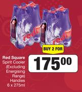 Red Square Spirit Cooler (Excluding Energising Range) Handies-For 2 x 6 x 275ml