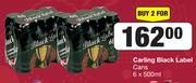 Carling Black Label Cans-For 2 x 6 x 500ml