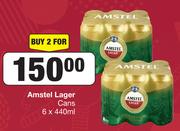 Amstel Lager Cans-For 2 x 6x440ml
