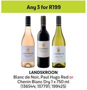 Landskroon Blanc De Noir, Paul Hugo Red Or Chenin Blanc Dry-For 3 x 750ml