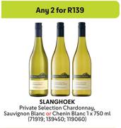 Slanghoek Private Selection Chardonnay Sauvignon Blanc Or Chenin Blanc-For 2 x 750ml