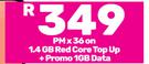 2 x Samsung Galaxy A06 Smartphone-On 1.4GB Red Core Top Up + On Promo 1GB Data