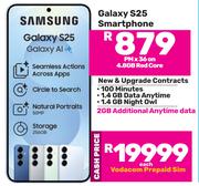 Samsung Galaxy S25 Smartphone-On 4.8GB Red Core