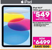Apple iPad 10.9" 10th Gen-On 20GB Data Top Up