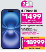 2 x Apple iPhone 16-On 3GB Red Core + Red Flexi 160