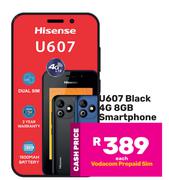 Hisense U607 Black 4G 8GB Smartphone-Each