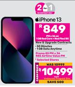 2 x Apple iPhone 13-On 1GB Red Core + Red Flexi 85