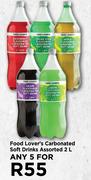 Food Lover's Carbonated Soft Drinks Assorted-For Any 5 x 2Ltr