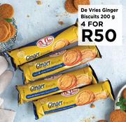 De Vries Ginger Biscuits-For 4 x 200g