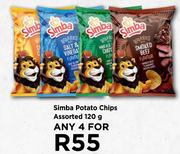 Simba Potato Chips Assorted-For Any 4 x 120g