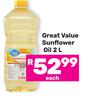 Great Value Sunflower Oil-2ltr 