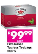 Five Roses Tagless Teabags-200's Pack