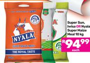 Super Sun, Iwisa or Nyala Super Maize Meal-10kg Each
