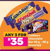 Cadbury Chocolate Bar Assorted-For Any 3 x 40g/48g