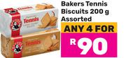 Bakers Tennis Biscuits Assorted-For Any 4 x 200g