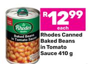 Rhodes Canned Baked Beans In Tomato Sauce-410g Each
