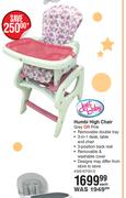 Just Baby Humbi High Chair (Grey Or Pink)