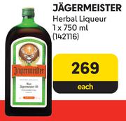 Jagermeister Herbal Liqueur-750ml Each