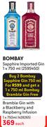 Bombay Brambie Gin With A Blackberry & Raspberry Infusion-750ml Each