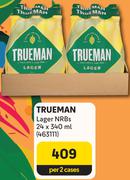 Trueman Lager NRBs-24 x 340ml Per 2 Cases