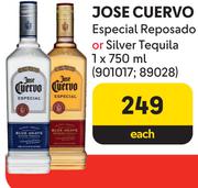 Jose Cuervo Especial Reposado Or Silver Tequila-750ml Each