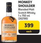 Monkey Shoulder Blended Malt Scotch Whisky-750ml Each