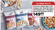 Food Lover's Cashews, Mixed Nuts Or Macadamias Roasted With Himalayan Salt-500g Each