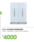 Nara 4 Door Wardrobe Bedroom 1600 x 450 x 2100mm 1-284