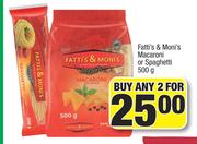 Fatti's & Moni's Macaroni Or Spaghetti-For Any 2 x 500g