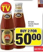 All Gold Tomato Sauce-For 2 x 700ml