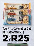 You First Coconut Or Oat Bars Assorted-For 2 x 50g