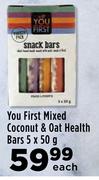 You First Mixed Coconut & Oat Health Bars-5 x 50g