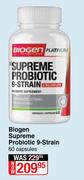 Biogen Supreme Probiotic 9 Stain-60 Capsules