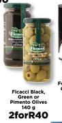 Ficacci Black, Green Or Pimento Olives-2x140g