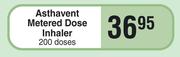 Asthavent Metered Dose Inhaler 200 Doses