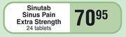 Sinutab Sinus Pain Extra Strength 24 Tablets