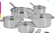 Mainstays 6 Piece Stainless Steel Cookware Set-Per Set