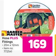 Garden Master Hose Plus Fittings 20m x 12mm