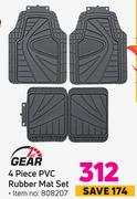 1st Gear 4 Piece PVC Rubber Mat Set